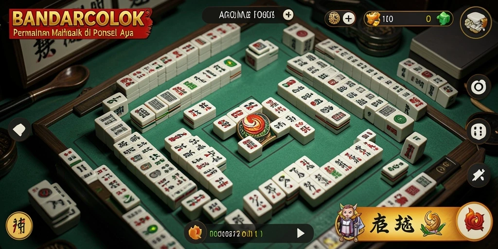 Tampilan gameplay menantang di dalam BANDARCOLOK Mahjong.