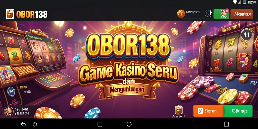 Screenshot gameplay menarik OBOR138 dengan suasana kasino.