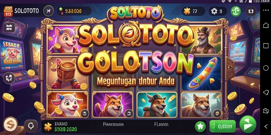 Screenshot utama gameplay Slot SOLOTOTO yang mengasyikkan.