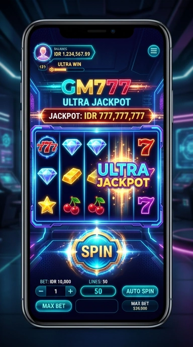 Screenshot aplikasi gm777 yang menunjukkan fitur unggulan dan kemudahan penggunaan.